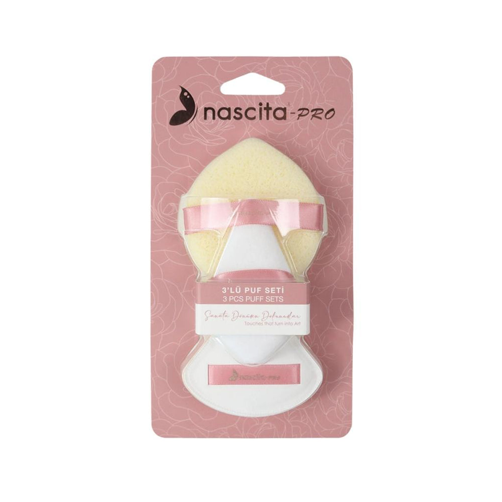 Nascita 3-Piece Makeup Powder Puff Set (Set 2)
