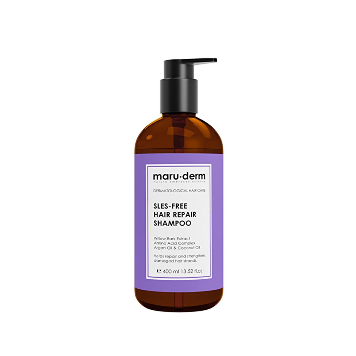 Maruderm Sulfate-Free Shampoo with Argan Oil & Coconut Oil for Damaged Hair - 13.53 fl oz Maruderm Sulfate-Free Shampoo for Damaged Hair - 13.53 fl oz sulfate-free shampoo, hair repair shampoo, argan oil shampoo, coconut oil shampoo, restorative hair care, damaged hair care, natural hair care, sulfate-free hair care, hair nourishment, hair repair, healthy hair, hair growth, Maruderm, hair care products