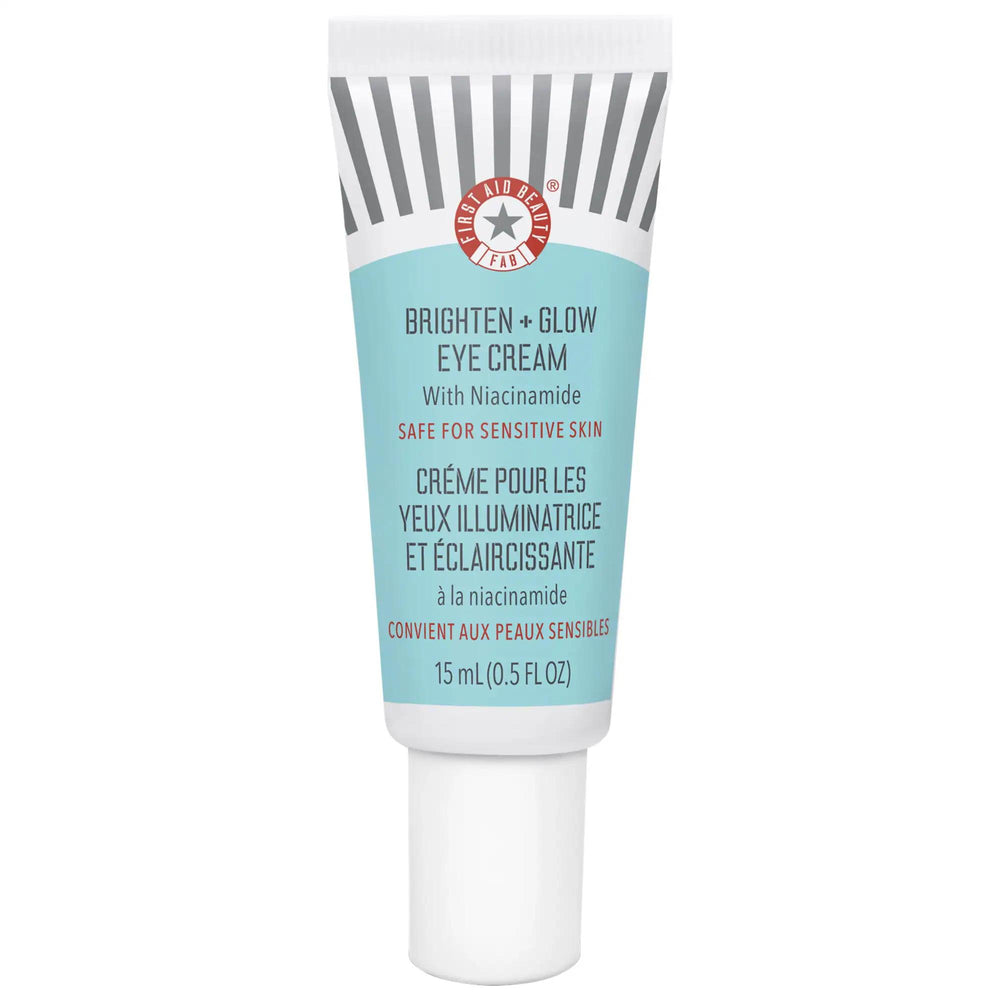 Brighten + Glow Eye Cream with Niacinamide - Vegan, Gluten-Free, Cruelty-Free Hydrating Eye Cream for Dark Circles & Fine Lines Brighten + Glow Eye Cream - Hydrating & Brightening Eye Cream, Niacinamide Eye Cream, Vegan Skincare, Gluten-Free Skincare, Cruelty-Free Skincare, Dark Circle Treatment, Under-Eye Brightening, Hydrating Eye Cream, Skincare, Eye Care, Anti-Aging, Brightening, Vegan, Gluten-Free, Cruelty-Free, Lightweight Cream, Niacinamide, Pumpkin Seed Extract, Caffeine, Peach Micro-Pearls