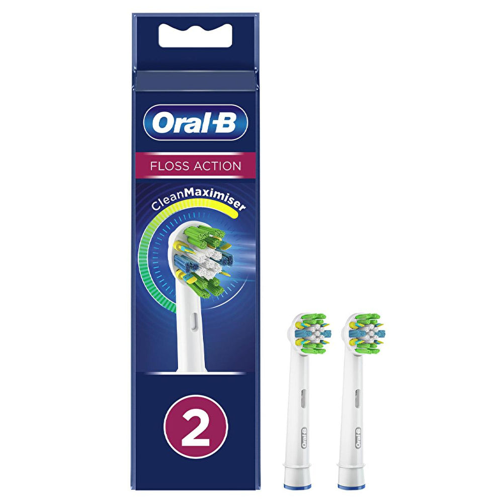 Oral-B Floss Action Replacement Toothbrush Heads (2-Pack) - MicroPulse Bristles, CleanMaximizer Technology - view 6