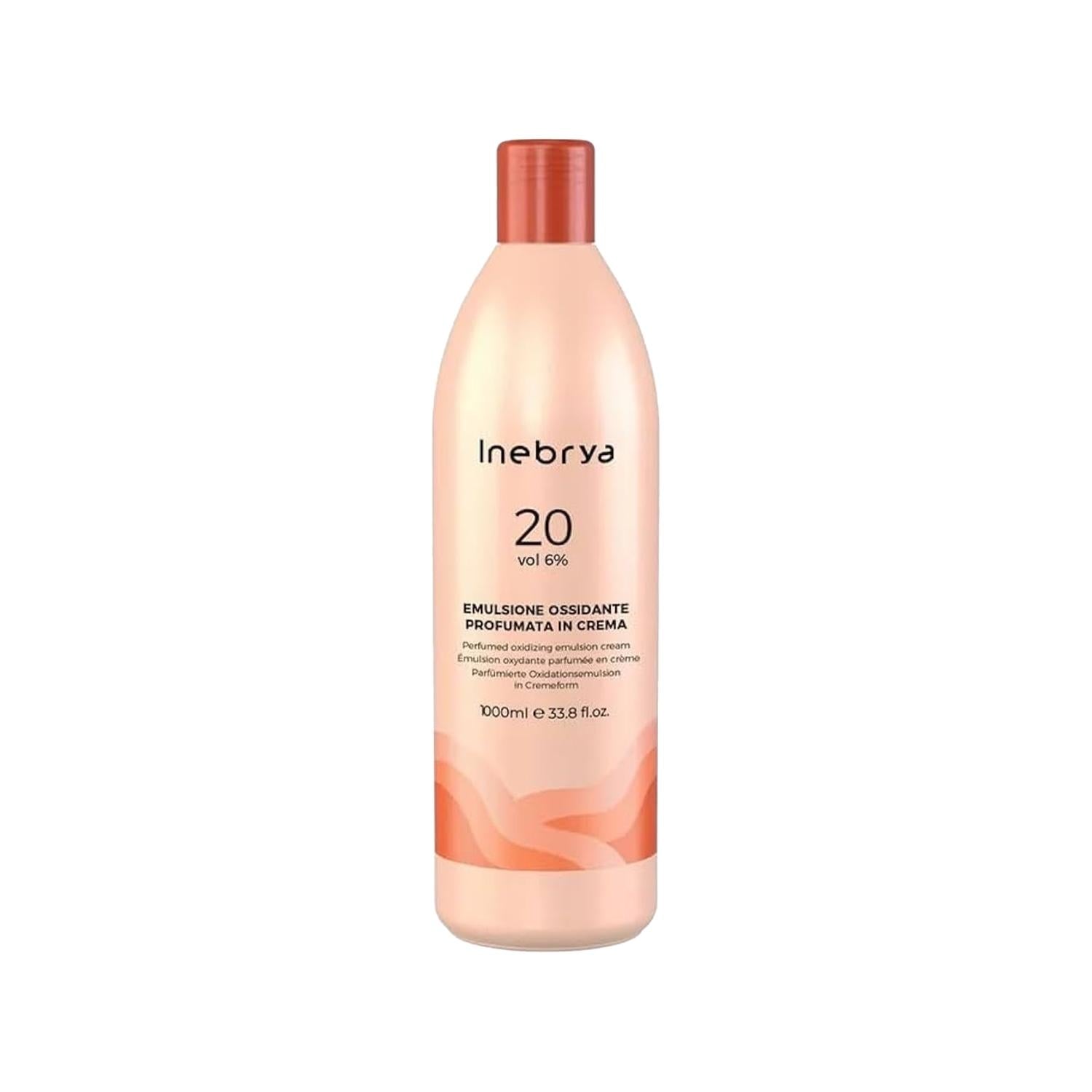 Inebrya 20 Volume Cream Oxidant for Hair Coloring and Bleaching - 1000ml Professional Hair Developer Inebrya 20 Volume Cream Oxidant for Hair Coloring hair developer, 20 volume developer, cream oxidant, Inebrya Color, hair coloring products, professional hair care, hair care, hair coloring, bleaching, 1000ml, large volume, professional hairstylists, at-home hair coloring