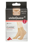 Underwear 20 Denier Sheer Ankle Socks in Nude - Standard Size