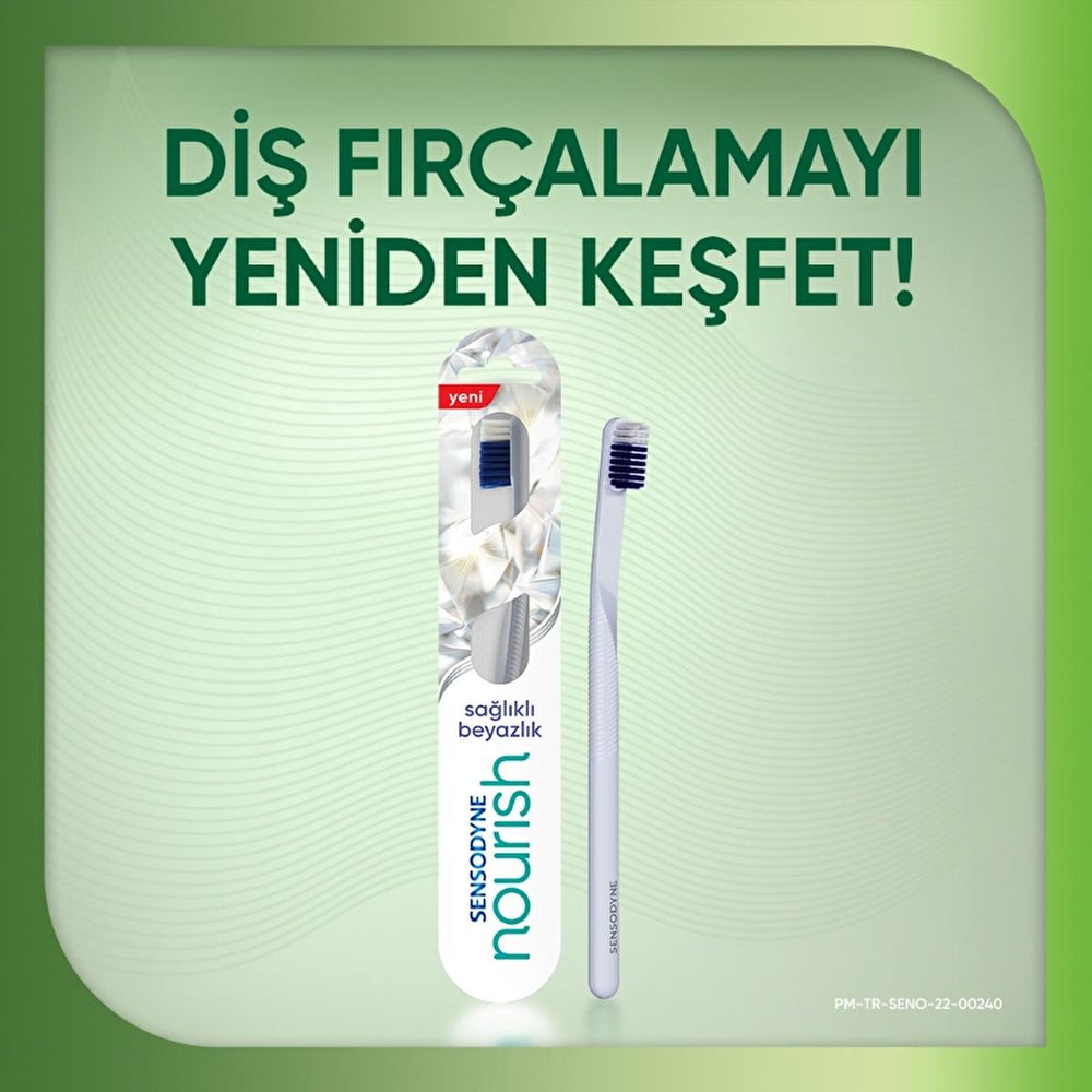 Sensodyne Nourish Soft Bristle Manual Toothbrush for Sensitive Teeth - Eco-Friendly Packaging Sensodyne Nourish Soft Bristle Toothbrush for Sensitive Teeth Sensitive teeth toothbrush, Soft bristle toothbrush, Eco-friendly toothbrush, Gentle oral care, Manual toothbrush for sensitive gums, Oral hygiene, Eco-friendly packaging, Sustainable oral care, Sensitive gums, Dental care