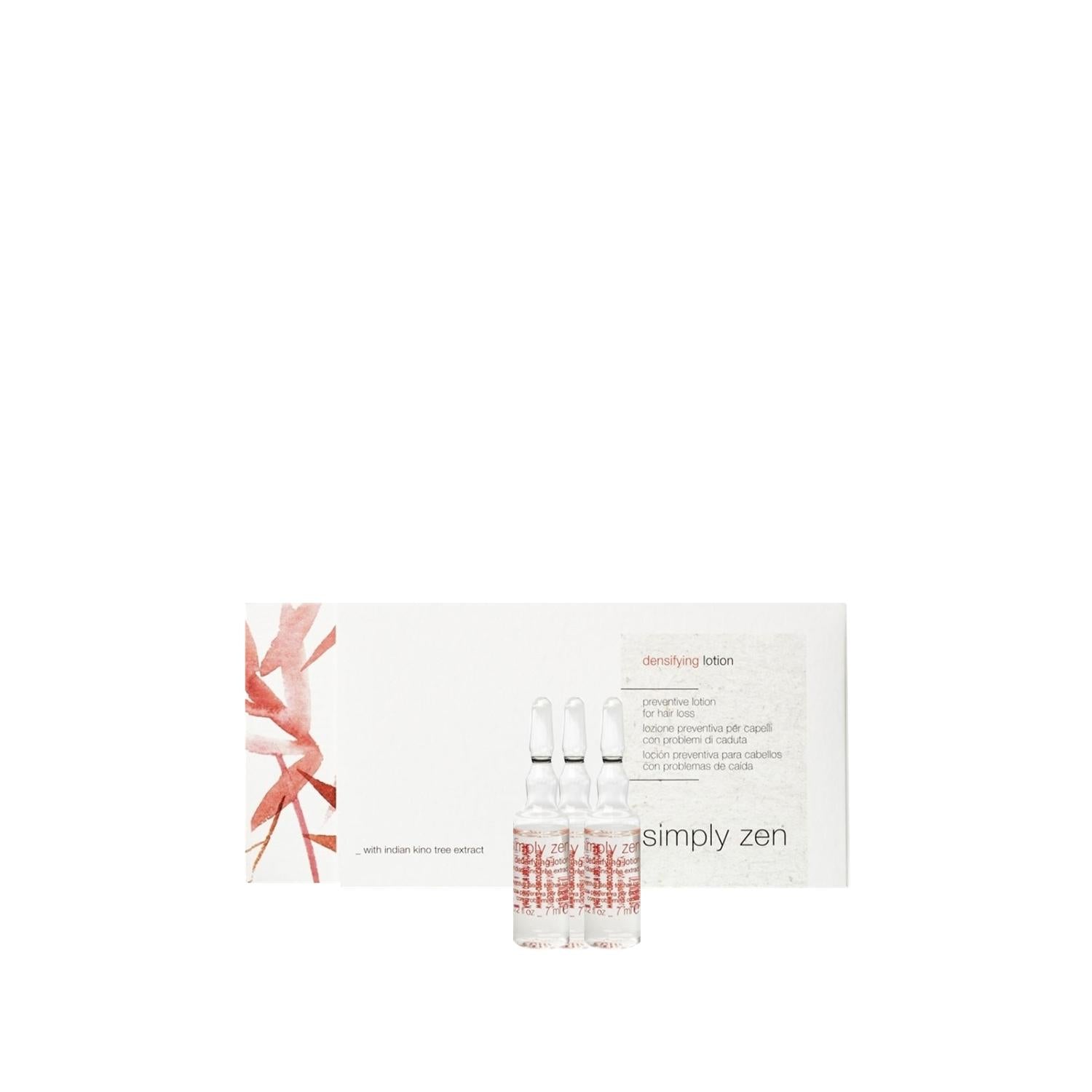 Simply Zen Densifying Hair Loss Prevention Lotion - 8x7ml Travel Size for Hair Care and Protection Simply Zen Densifying Lotion for Hair Loss hair loss prevention, densifying hair lotion, hair care product, protective hair lotion, Simply Zen hair care, hair thickening, hair strengthening, travel size hair care, hair protection, hair densification, cosmetic, hair loss solution, hair care routine