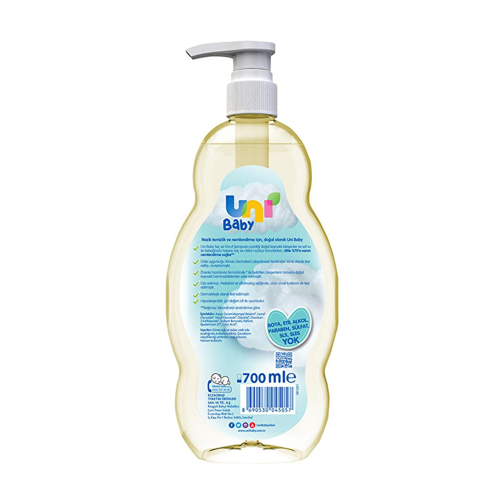 Uni Baby Natural Hypoallergenic Baby Shampoo & Body Wash - Gentle, Moisturizing, Dermatologically Tested - 23.69 fl - view 9