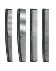 Olivia Garden Carbon + Ion SC Hair Comb Set with Pouch 4-Piece