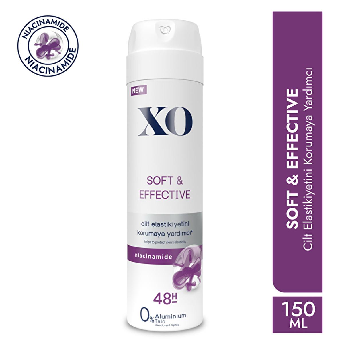 xo soft effective deodorant spray 150 ml, vegan-friendly deodorant spray, 48 hours protection deodorant for women XO Soft & Effective Deodorant Spray - 48 Hours Protection | 150 ml XO Soft & Effective Deodorant Spray - 150 ml for Women xo, deodorant-spray, women, vegan, eco-friendly, 48-hours-protection, niacinamide, soft-deodorant, aluminum-free, ai-generated