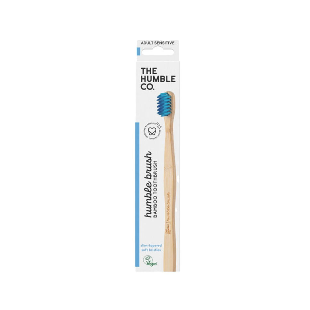 The Humble Co Manual Toothbrush for Sensitive Teeth and Gums - Gentle, Eco-Friendly Adult Toothbrush The Humble Co Gentle Manual Toothbrush for Adults manual toothbrush, sensitive teeth toothbrush, adult toothbrush, gentle toothbrush, eco-friendly toothbrush, oral care, sustainable oral hygiene, gentle oral care, environmentally friendly toothbrush, blue toothbrush, battery-free toothbrush, travel toothbrush