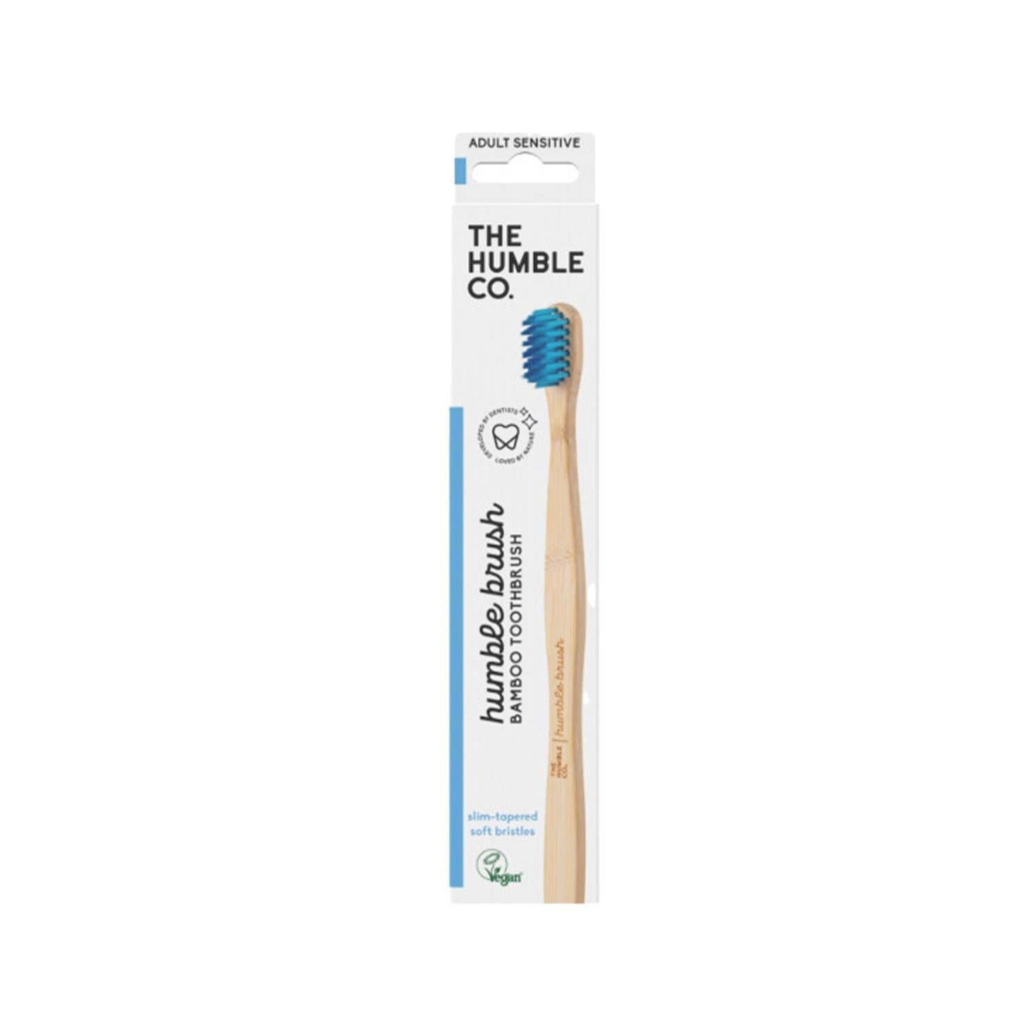 The Humble Co Manual Toothbrush for Sensitive Teeth and Gums - Gentle, Eco-Friendly Adult Toothbrush The Humble Co Gentle Manual Toothbrush for Adults manual toothbrush, sensitive teeth toothbrush, adult toothbrush, gentle toothbrush, eco-friendly toothbrush, oral care, sustainable oral hygiene, gentle oral care, environmentally friendly toothbrush, blue toothbrush, battery-free toothbrush, travel toothbrush