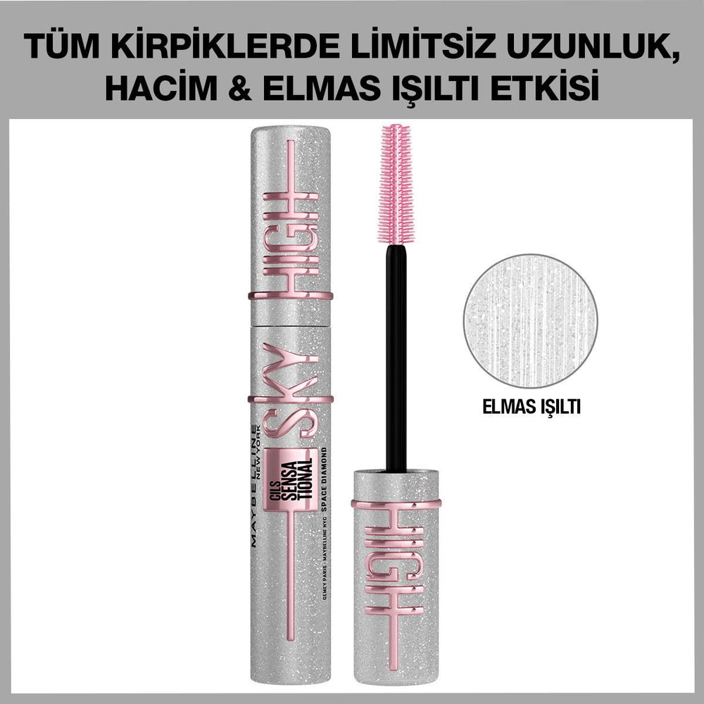 Maybelline Sky High Space Diamond Mascara: Add Dazzling Diamond Shimmer, Unlimited Length & Volume - Perfect for Sensitive Eyes Maybelline Sky High Diamond Mascara: Shimmer, Volume, Sensitive Eyes diamond shimmer mascara, glitter mascara, long lasting mascara, volume mascara, mascara for sensitive eyes, Maybelline Sky High Space Diamond, sparkle eyelash mascara, shimmer eyelash mascara, mascara, eyelash enhancement, volumizing mascara, lengthening mascara, sensitive eyes, eye makeup, cosmetics, beauty, make