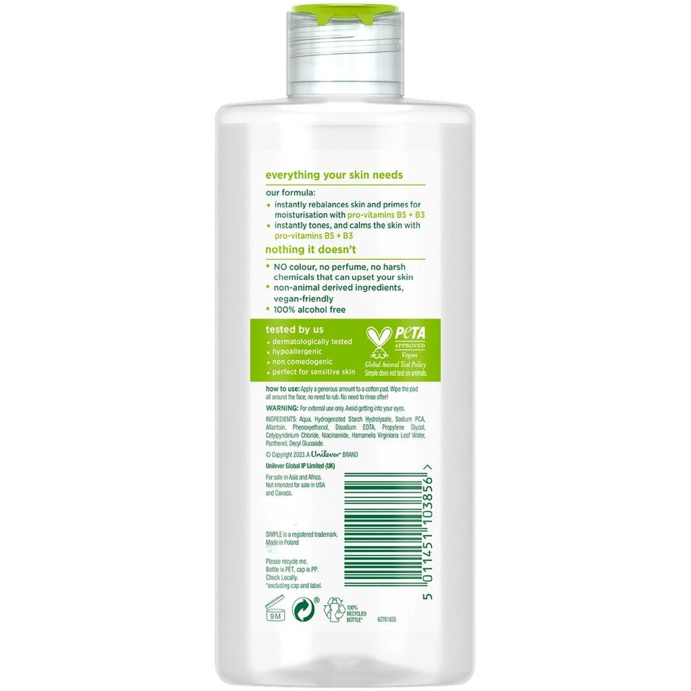 Simple Kind to Skin Soothing Facial Toner 200 ml