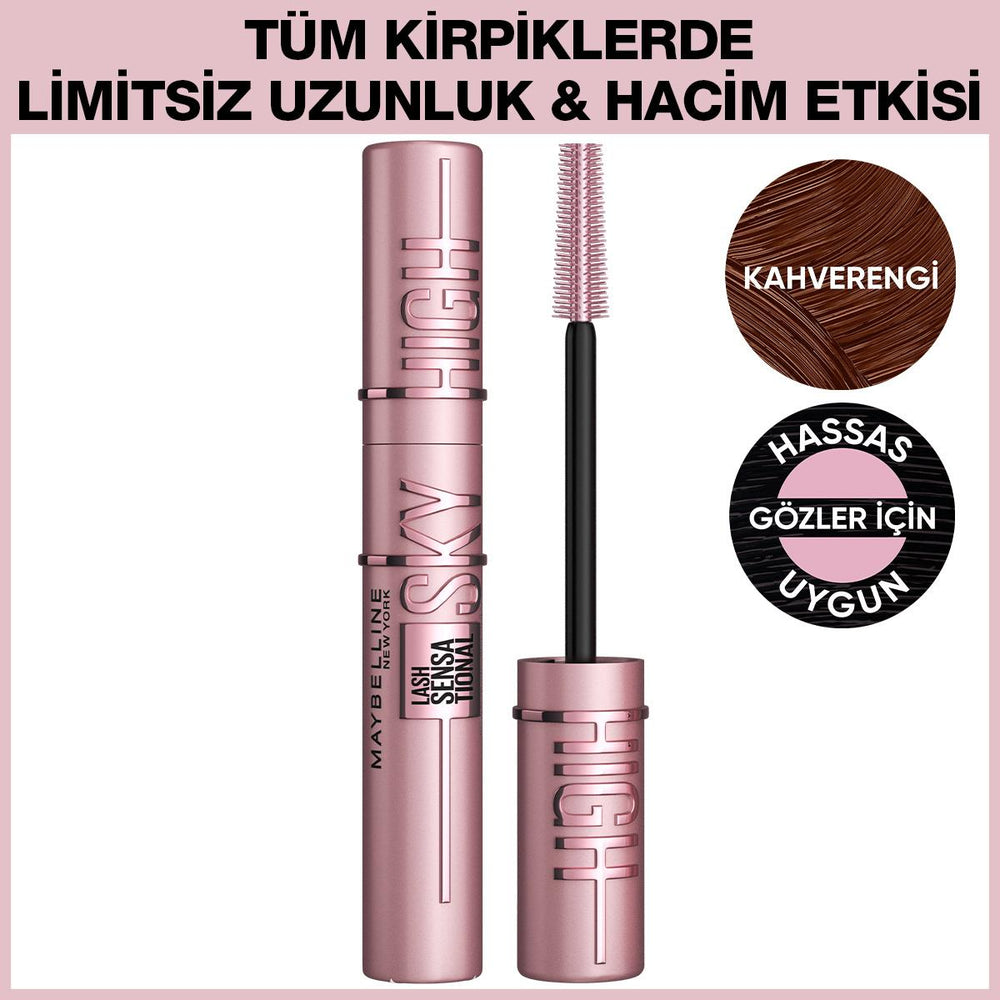 Maybelline New York Lash Sensational Sky High Brown Mascara - Volumizing, Long-Lasting, 24-Hour Wear - view 2