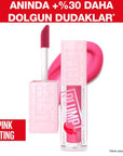 Maybelline Lifter Plump Lip Gloss - Non-Sticky, Chili Pepper Extract, Pink Sting Shade Maybelline Lifter Plump Lip Gloss - Pink Sting Shade Maybelline Lifter Plump Lip Gloss, Lip Plumping Gloss, Non-Sticky Lip Gloss, Chili Pepper Extract Lip Care, Pink Lip Gloss, Cosmetic Lip Care, Natural Ingredients, Lip Care Products, Beauty Essentials, Makeup Gifts, Lip Gloss for Daily Wear, Special Occasion Makeup