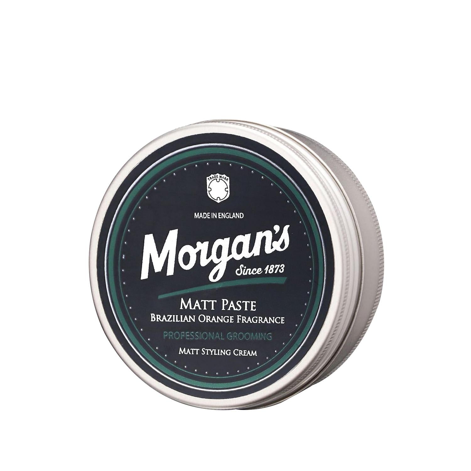 Morgan's Matte Finish Hair Styling Paste with Brazilian Orange Scent - 75ml Morgan's Matte Hair Paste - 75ml Hair styling product, Matte finish hair paste, Brazilian Orange scented, Hair holding cream, Men's grooming product, Hair care, Styling cream, Matte finish, Non-shiny hair, Long-lasting style, Fragrant hair products, Grooming essentials
