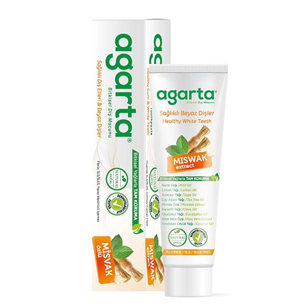 Agarta Natural Miswak Fluoride-Free Whitening Toothpaste 100 ml