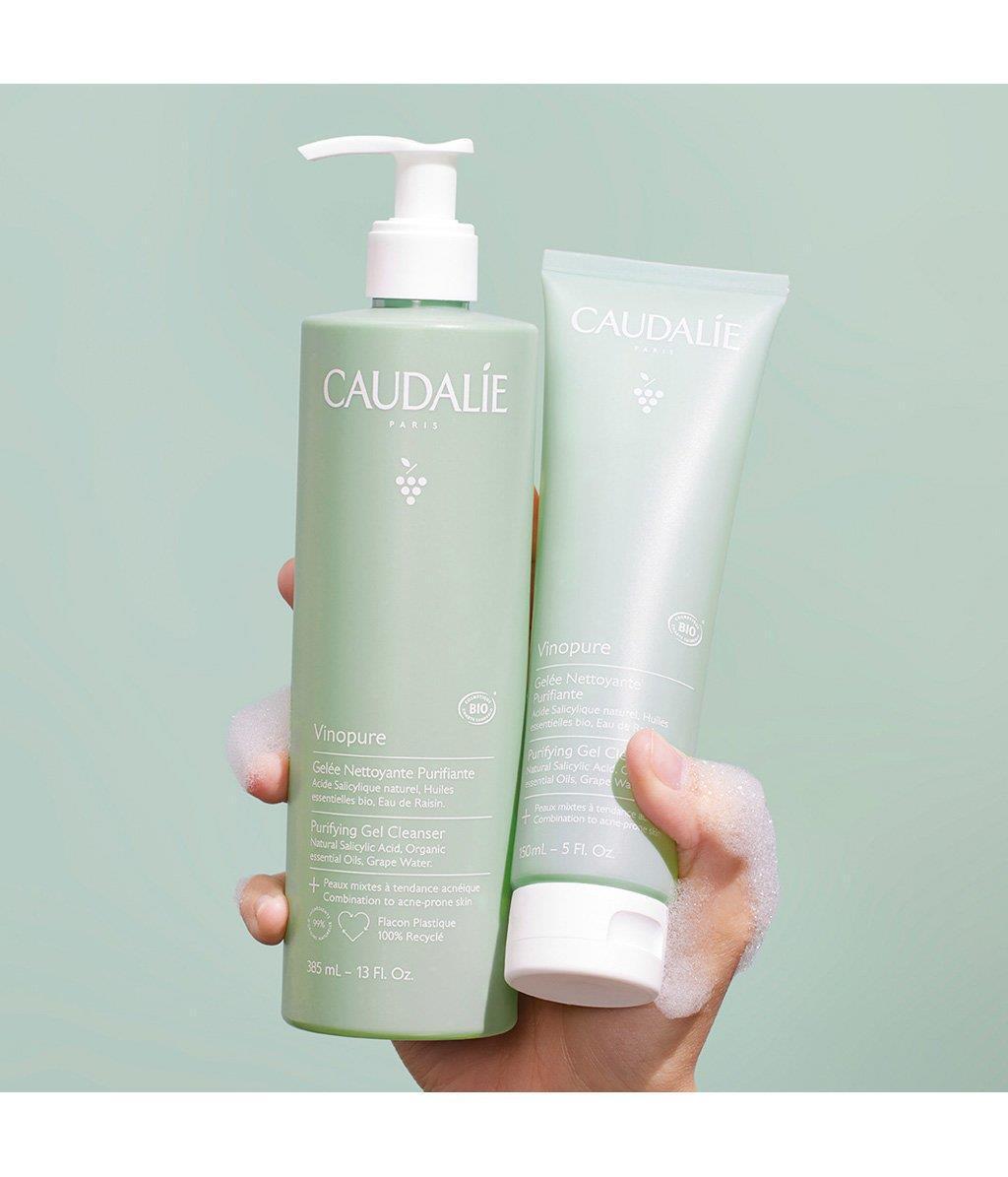 caudalie vinopure purifying cleanser bottle 385ml, caudalie vinopure product details Caudalie Vinopure Purifying Cleanser - Deep Clean | 385 ML Caudalie Vinopure Purifying Cleanser | 385 ML caudalie, vinopure, purifying-cleanser, acne-prone-skin, sensitive-skin, natural-ingredients, skincare, daily-cleanser, deep-clean, ai-generated