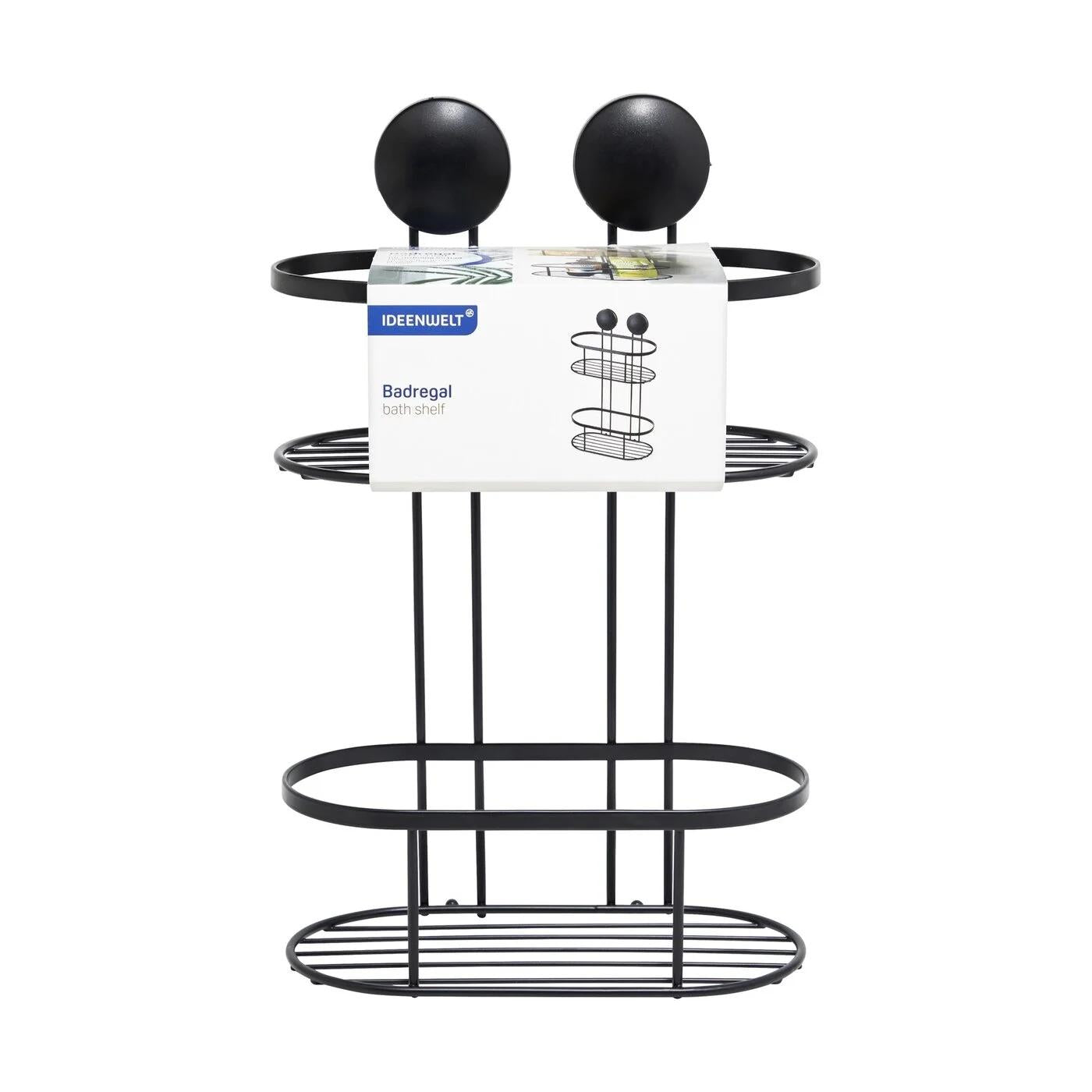 Ideenwelt Large Black Shower Stand Organizer