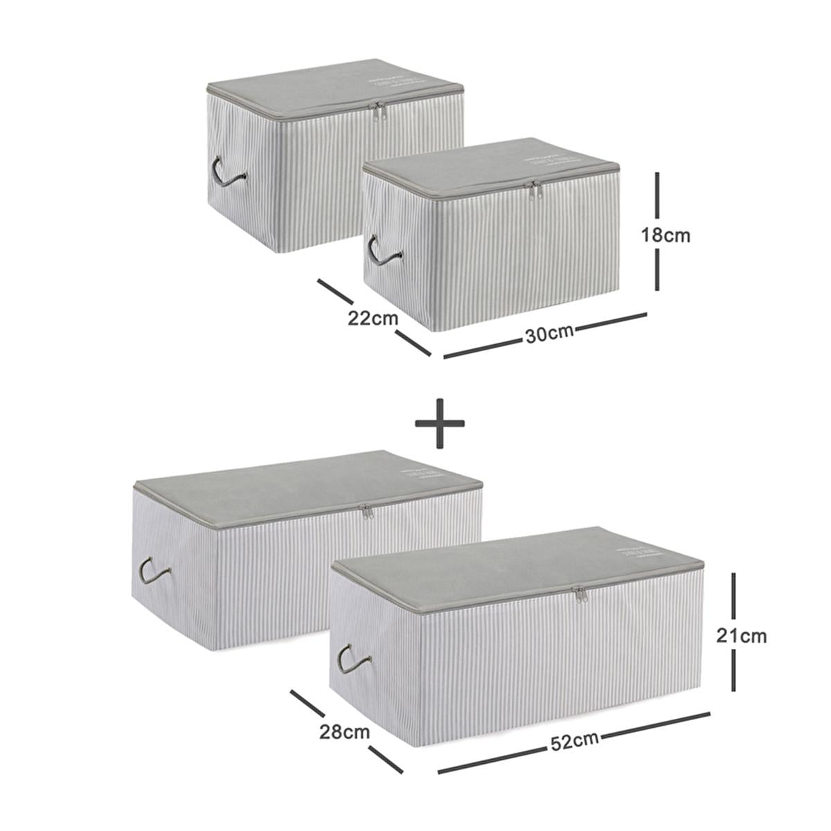 Ocean Home 4-Piece Gray Collapsible Storage Basket Set for Home Organization Ocean Home 4-Piece Gray Storage Basket Set storage baskets, gray storage set, collapsible storage, home organization, textile storage solutions, closet organization, underbed storage, linen storage, household textiles, breathable storage, space-saving storage