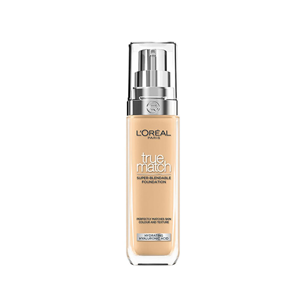 Loreal Paris True Match Foundation: Hydrating, Natural Finish, Long Lasting - 4W Warm Undertone Loreal True Match Foundation - Hydrating, Natural Finish True Match Foundation, Loreal foundation, hydrating foundation, natural finish foundation, long lasting foundation, 4W warm undertone foundation, hyaluronic acid foundation, makeup for dry skin, foundation, makeup, beauty, hydrating makeup, long-wear foundation, natural makeup, medium coverage foundation, skin care, hyaluronic acid, warm undertone, face mak