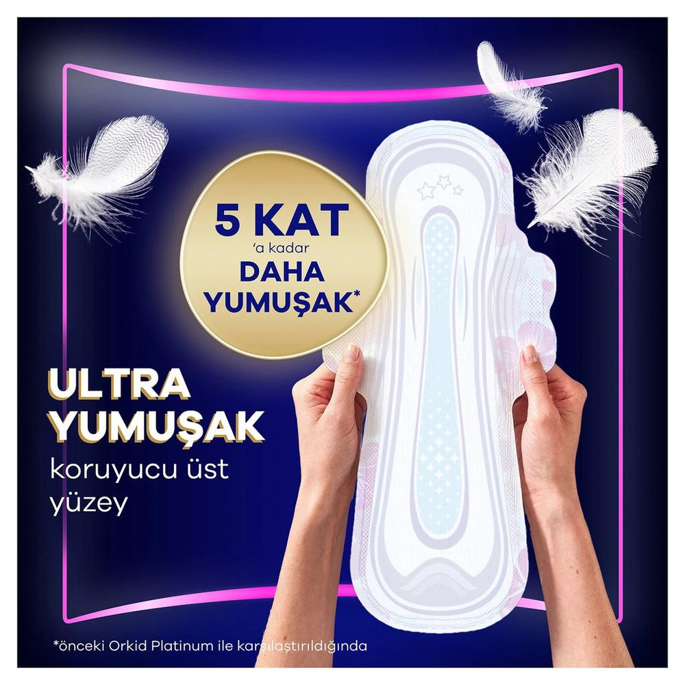 Orkid Platinum Night Sanitary Pads Variety Pack 30 Count