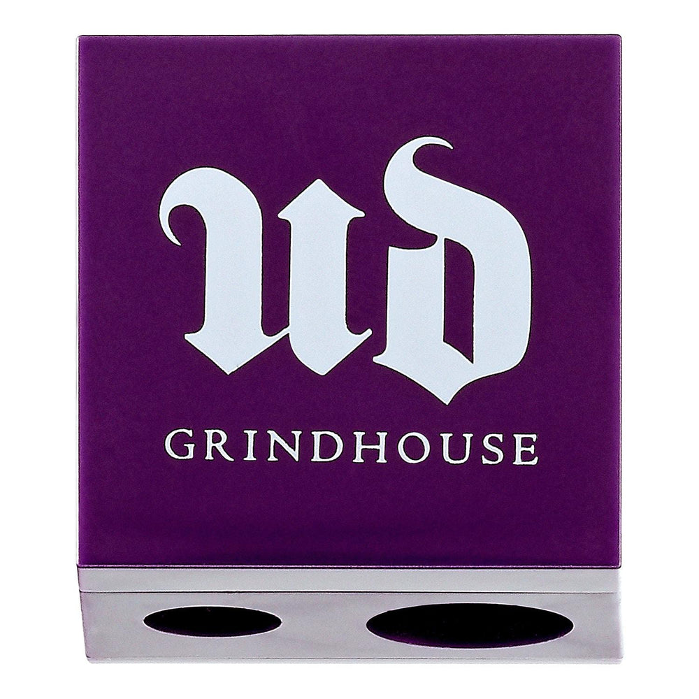 Grindhouse Double Barrel Pencil Sharpener - Dual Purpose Makeup Tool for Precise Application Grindhouse Pencil Sharpener for Precise Makeup Pencil Sharpener, Makeup Tool, Cosmetic Sharpener, Dual Pencil Sharpener, Urban Decay Sharpener, Makeup Essentials, Beauty Tools, Precision Makeup, Makeup Accessories, Grindhouse, Double Barrel, Jumbo Pencil Sharpener, Regular Pencil Sharpener, Mess-Free Makeup, Makeup Precision, Professional Makeup Tools