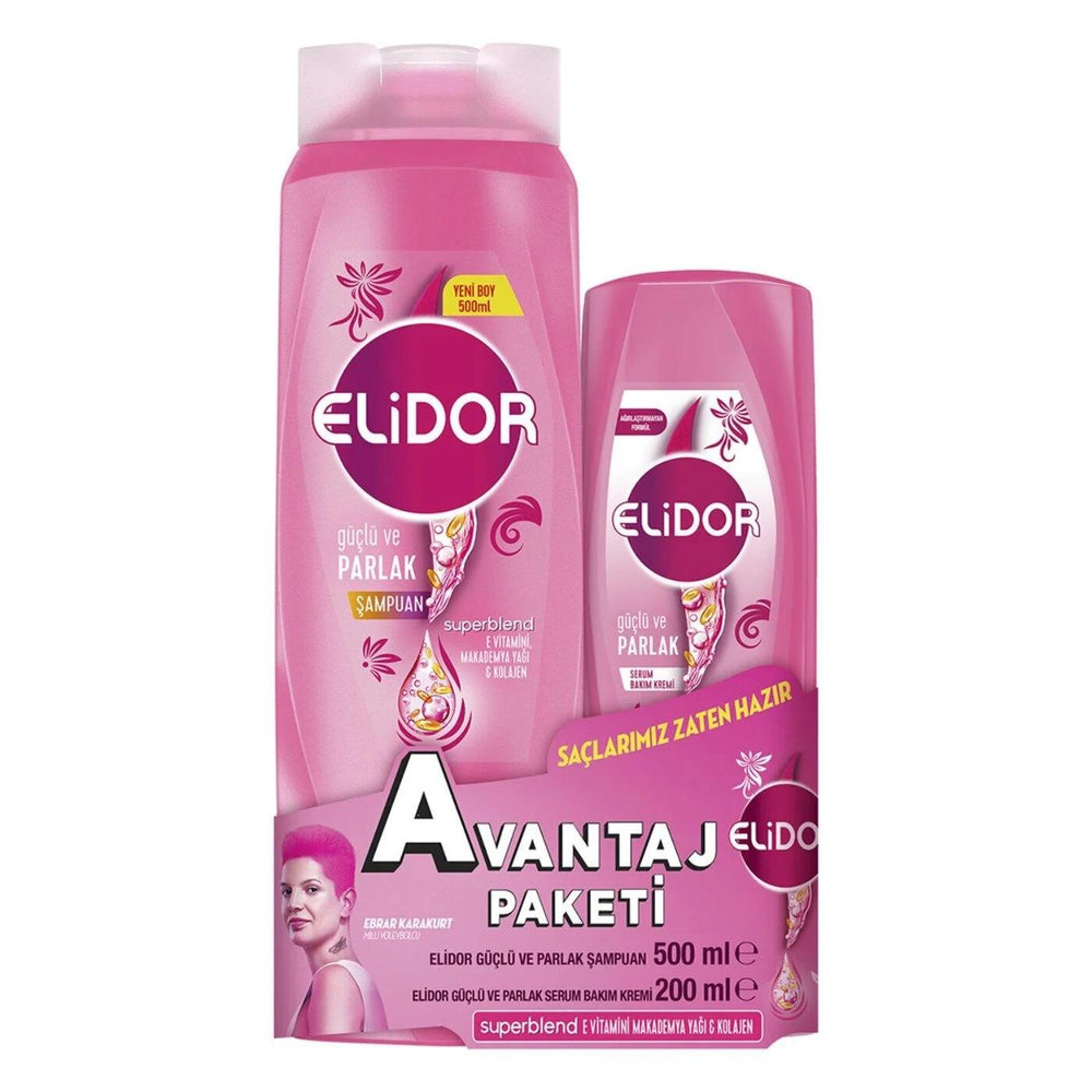 Elidor Superblend Strong & Shiny Hair Set 400ml & 200ml