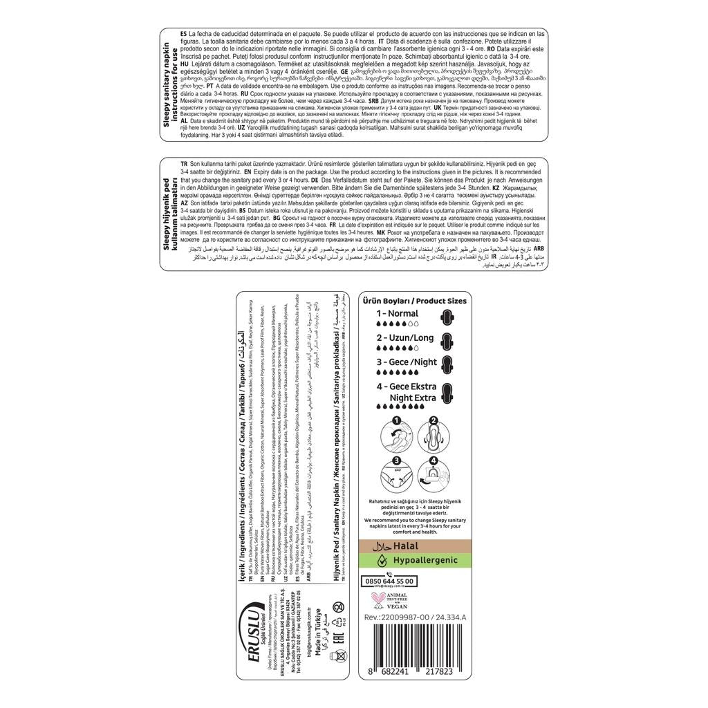 Sleepy Bio Natural Premium Plus Night Pads Size 4 26 Count