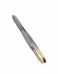 Nascita Half-Slanted Yellow Tweezers for Precise Grooming 1 pc