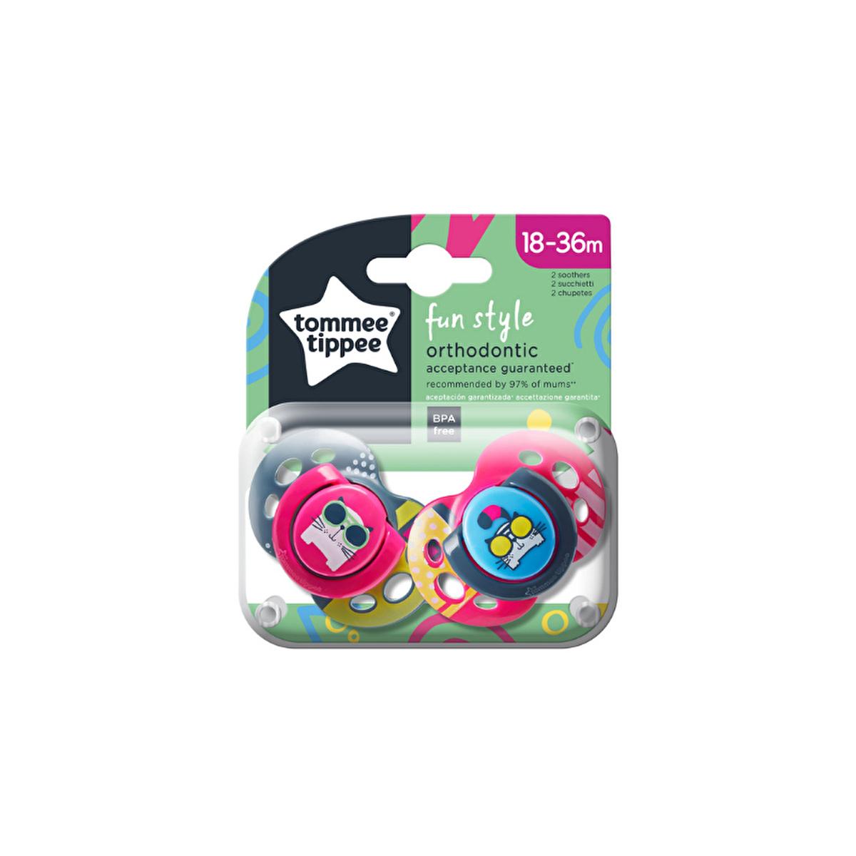 Tommee Tippee Ortodontik Bebek Emzik 18-36 Ay - 2'li Set, BPA İçermez, Süper Yumușak Silikon - view 3