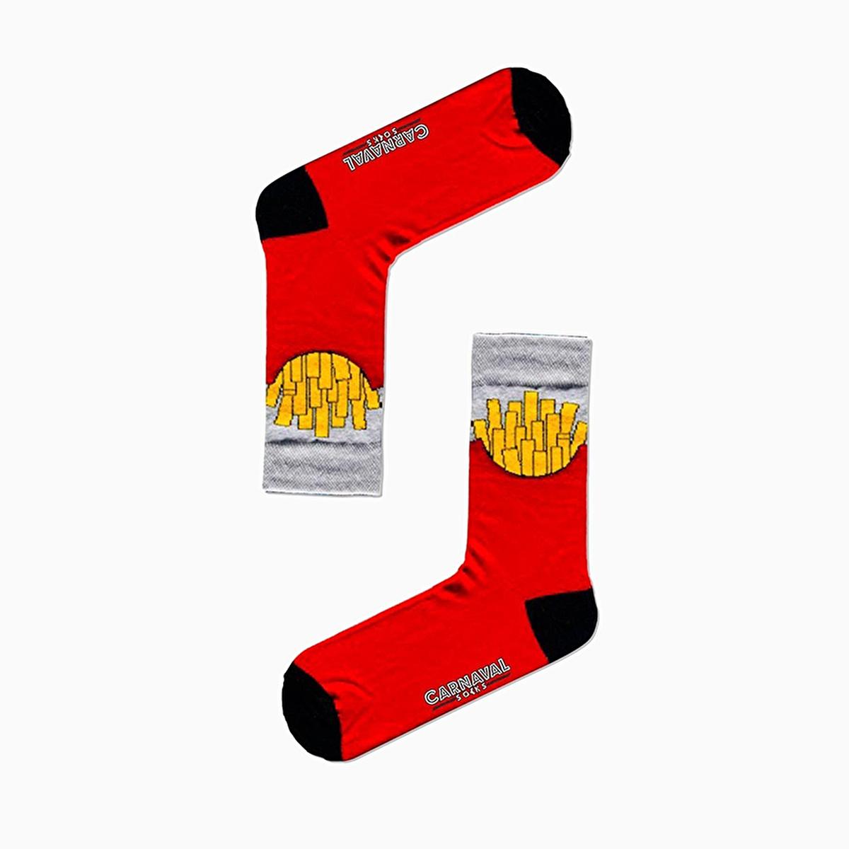 Carnaval Novelty Fast Food Socks Set - 5 Pairs of Comfortable Cotton-Themed Socks for Everyday Wear Carnaval Fast Food Socks Set - Comfortable Novelty Socks novelty socks, themed socks, fast food socks, cotton socks, multipack socks, casual footwear, comfortable socks, fun socks, gift ideas, sock sets, Carnaval socks