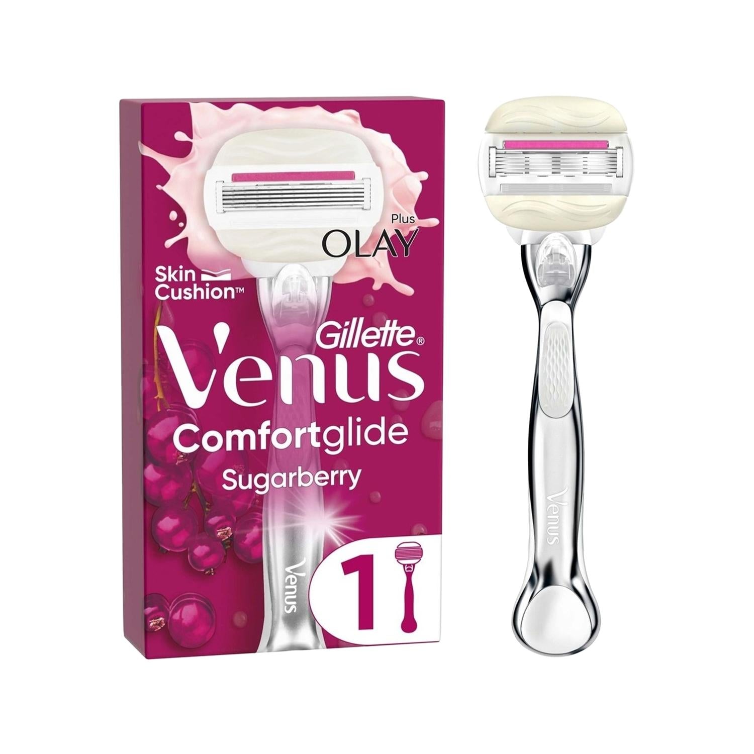 Gillette Women's Razor, Venus & Olay Comfortglide Sugarberry Shaving Machine for Smooth Skin - Kadın Tıraş Makinesi Gillette Venus & Olay Comfortglide Sugarberry Razor Women's Razor, Gillette Venus, Olay Comfortglide, Sugarberry Shaving Razor, Kadın Tıraş Makinesi, Comfortglide Technology, Women's Grooming, Shaving Essentials, Personal Care, Smooth Skin, Shaving Razor, Gillette, Olay