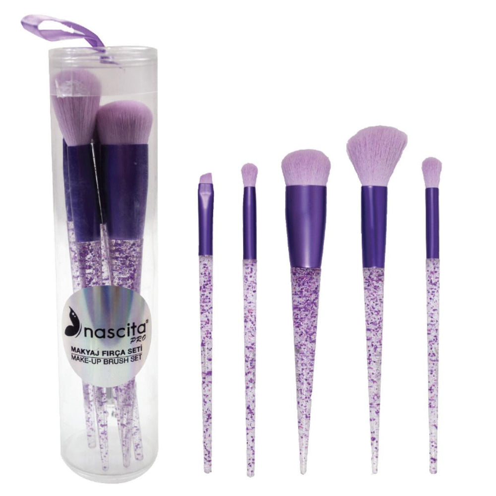 Nascita Professional 5-Piece Makeup Brush Set - High-Quality Synthetic Bristles for Flawless Application - view 3