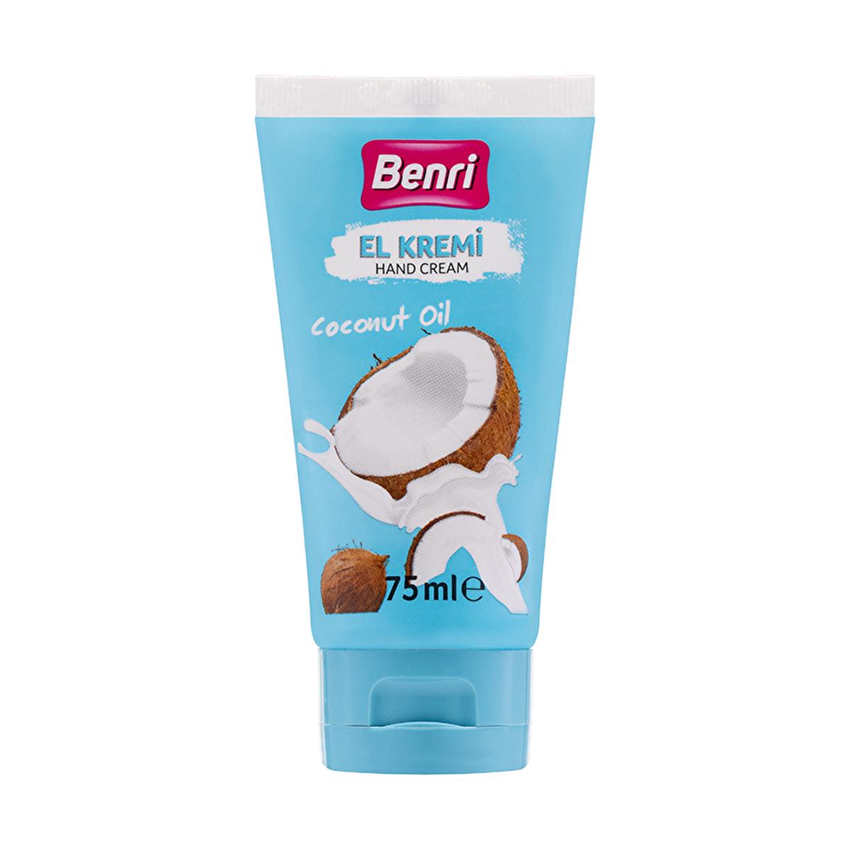 benri coconut oil hand cream 75 ml packaging, applying benri coconut oil hand cream Benri Coconut Oil Hand Cream - Daily Moisturizer for Skin Care | 75 ml Benri Coconut Oil Hand Cream - Moisturizing 75 ml coconut-oil-hand-cream, moisturizer, daily-skincare, hand-care, benri, natural-ingredients, vitamin-e, glycerin, hydration, ai-generated