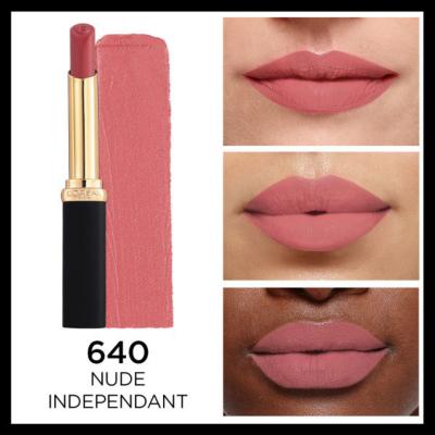 Loreal Paris Color Riche Intense Volume Matte Lipstick - 640 Nude Independant, Long Lasting Hydrating Matte Finish Lip Color Loreal Paris Color Riche Matte Lipstick - Hydrating & Long Lasting Loreal Paris Color Riche, Matte Lipstick, Nude Lipstick, Hyaluronic Acid Lip Care, Long Lasting Lip Color, Lip Care, Cosmetics, Makeup, Beauty Products, Hydrating Lipstick, Matte Finish Lipstick, Nude Shade, Lip Moisturizer