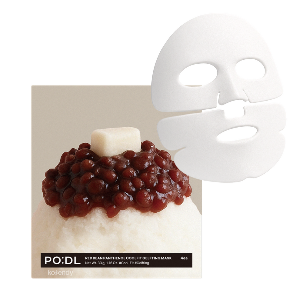 Podl Red Bean Panthenol Coolfit Gelfting Mask Lifting Effect 4 Pack