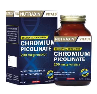 Nutraxin Chromium Picolinate Supplement: Supports Blood Sugar & Weight Management, 90 Capsules - Sugar, Salt, & Dairy-Free Nutraxin Chromium Picolinate: Blood Sugar & Weight Support Chromium Picolinate, Chromium supplement, Blood sugar support, Weight management supplement, Mineral supplement, Nutraxin, Sugar free supplement, Dietary supplement, Chromium capsules, chromium, picolinate, blood sugar, weight management, sugar-free, supplement, mineral, capsules, health-conscious, blood sugar levels, weight man