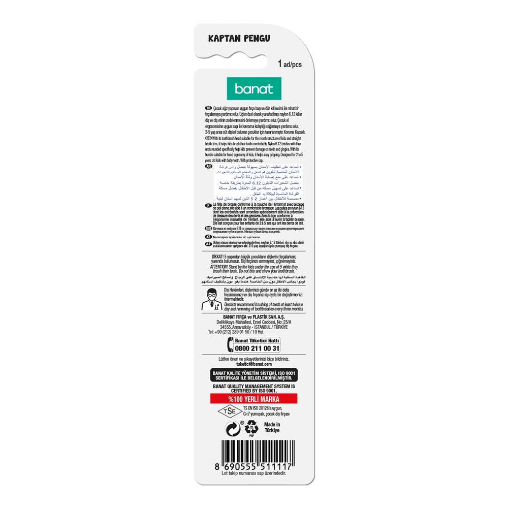 Banat Captain Penguin Soft Kids Toothbrush