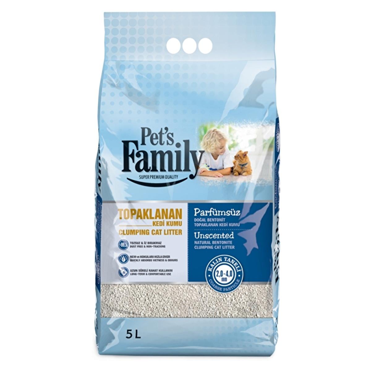 Pet's Family Unscented Natural Bentonite Clumping Cat Litter - Low Dust, Large Granules - Perfect for Sensitive Cats - 5L Pet's Family Unscented Bentonite Cat Litter - Natural Clumping bentonite cat litter, natural cat litter, clumping cat litter, unscented cat litter, low dust cat litter, large granule cat litter, fragrance-free cat litter, cat litter for sensitive cats, cat litter, bentonite, natural, clumping, unscented, low dust, large granule, fragrance-free, sensitive cats, odor control, easy cleanup,