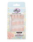 Eklips French Peach Square False Nails 24-Pack