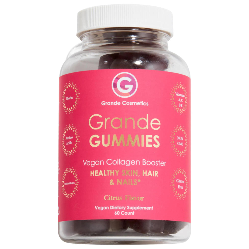 GrandeGUMMIES Vegan Collagen Booster Gummy - Boost Natural Collagen Production for Healthier Hair, Skin & Nails GrandeGUMMIES Vegan Collagen Gummies for Hair, Skin & Nails vegan collagen booster, beauty supplements, hair skin nail gummies, biotin gummies, vegan beauty products, health-conscious individuals, plant-based beauty, hair rejuvenation, skin health, nail strength, citrus flavor gummies, natural collagen production, beauty-enhancing supplements