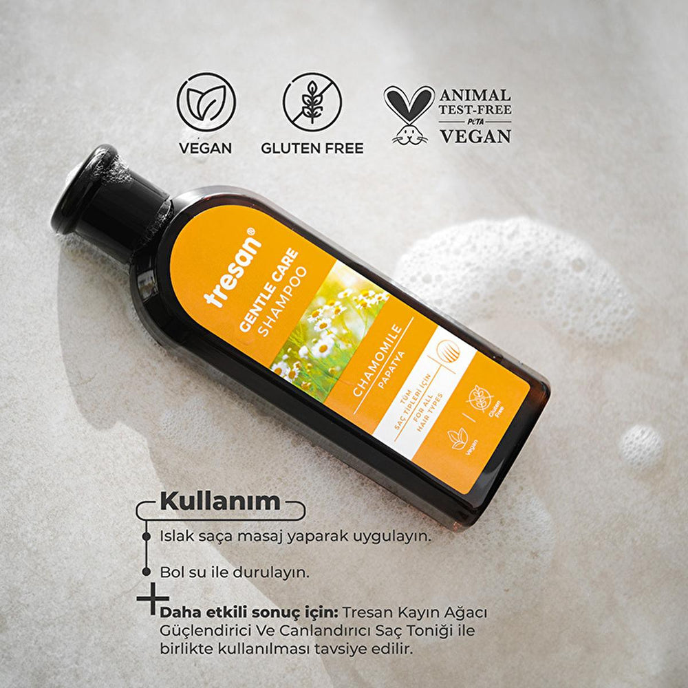 Tresan Chamomile Shampoo - Gently Softens, Moisturizes & Brightens Blonde & Fine Hair - Natural Daily Hair Care, 10.14 fl oz Tresan Chamomile Shampoo: Gentle Moisture & Shine for Blonde Hair Chamomile shampoo, Gentle shampoo, Softening shampoo, Moisturizing shampoo, Shampoo for blonde hair, Shampoo for fine hair, Natural shampoo, Daily use shampoo, Hair care, Tresan shampoo, blonde hair, fine hair, treated hair, dry hair, damaged hair, hair cleanser, hair treatment, gentle cleanser, soothing shampoo, moistu