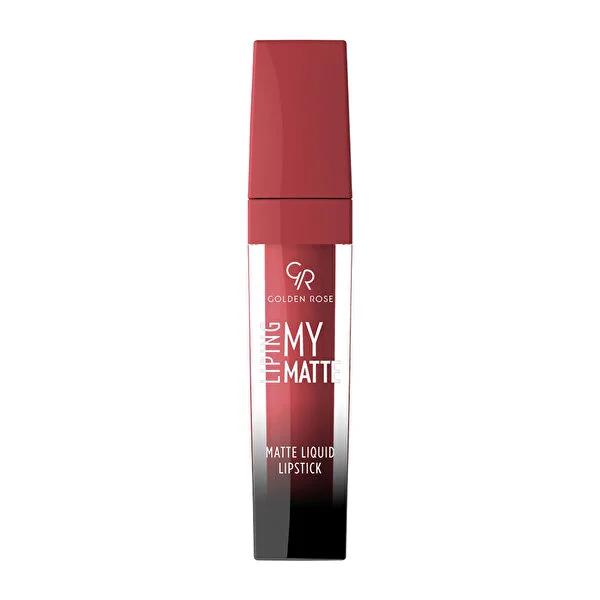 Golden Rose My Matte Lip Ink - Long Lasting Liquid Lipstick for a Matte Finish - 09 Golden Rose My Matte Lip Ink - Long Lasting Matte Lipstick matte lipstick, long-lasting lip color, liquid lip ink, non-drying lip makeup, intense lip color, Golden Rose, lip care, makeup, cosmetics, beauty products, long-lasting makeup, comfortable lipstick, bold lip color, fashion makeup