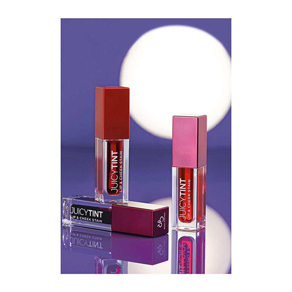 Golden Rose Juicy Tint Lip &amp; Cheek Stain No:03 Ruby Rose - Multi-purpose Makeup for Natural Look Golden Rose Ruby Rose Lip &amp; Cheek Stain - Natural Makeup Lip Stain, Cheek Stain, Multi-purpose Makeup, Natural Makeup Look, Ruby Rose Color, Cruelty-free Makeup, Makeup for Young Adults, Easy Makeup Application, Buildable Color, Long-lasting Makeup, Cosmetic Products, Beauty Essentials, Makeup Simplification, Natural Flush, Everyday Makeup, Date Night Makeup