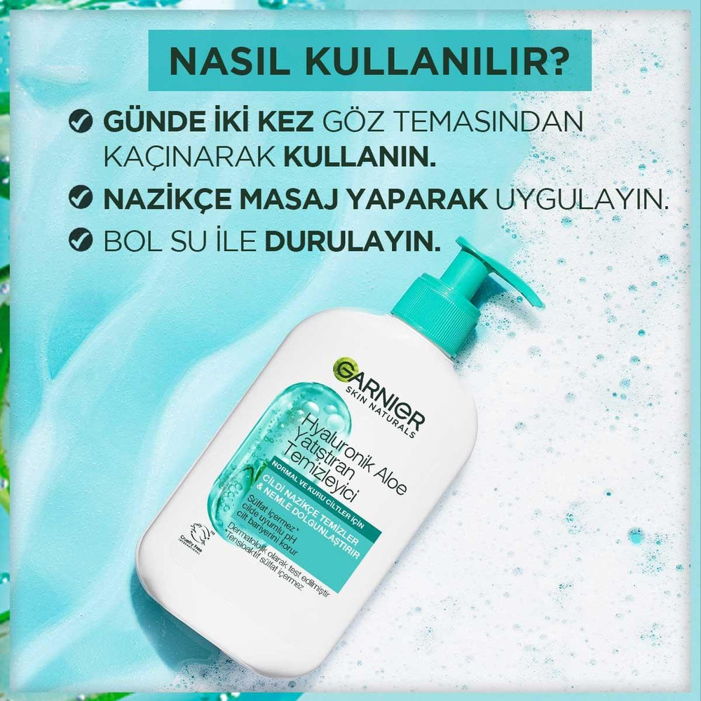 Garnier Hyaluronic Aloe Vera Facial Cleanser: Hydrating, Soothing Vegan Face Wash for Sensitive Skin - Sulfate-Free, 8.45 fl oz Garnier Hyaluronic Aloe Cleanser | Hydrating Vegan Face Wash hyaluronic acid cleanser, aloe vera facial cleanser, vegan face wash, sulfate-free cleanser, hydrating face wash, soothing facial cleanser, sensitive skin cleanser, Garnier cleanser, face wash, cleanser, facial cleanser, hyaluronic acid, aloe vera, glycerin, vegan, sulfate-free, hydrating, soothing, sensitive skin, skin c