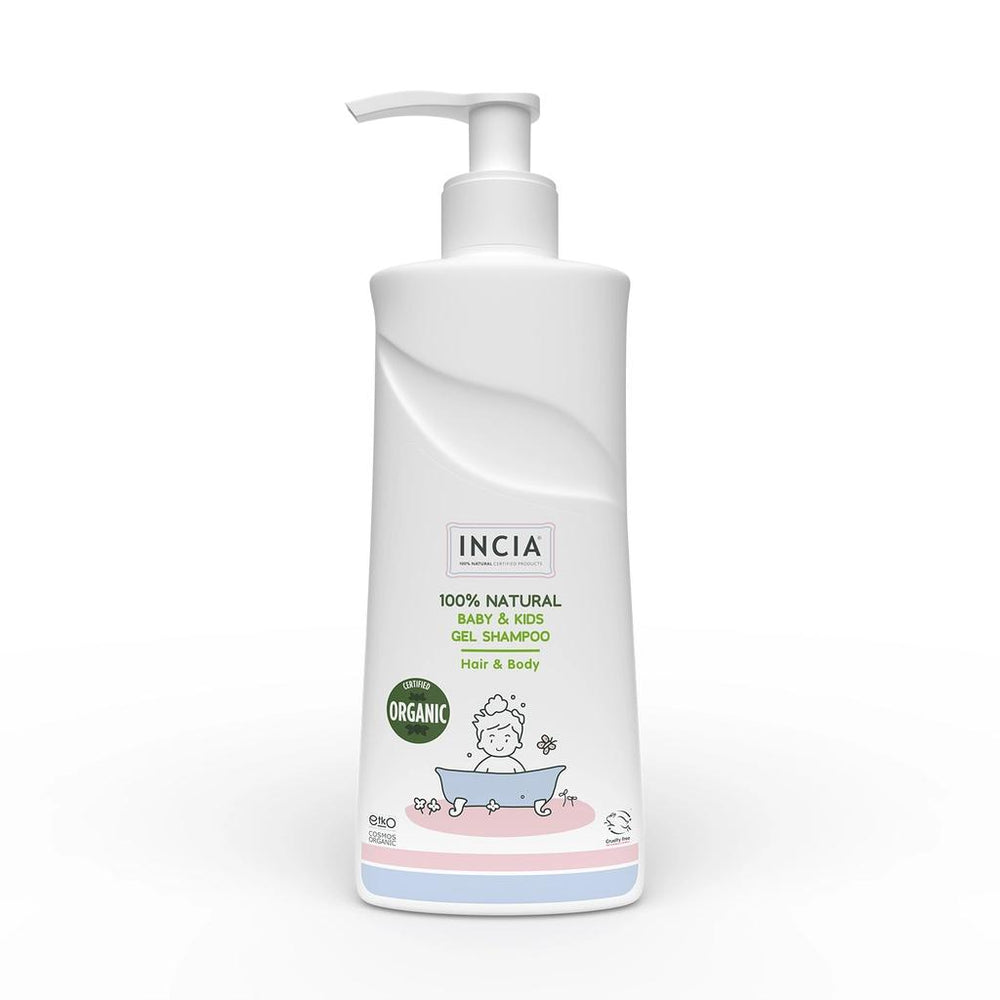 Incia 100% Natural Kids Gel Shampoo for Gentle Cleansing 350 ml