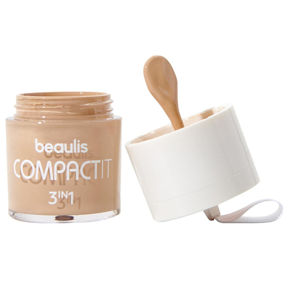 Beaulis 3-in-1 Compact Makeup Palette - Foundation, Blush, Concealer for Natural Finish - Foundation