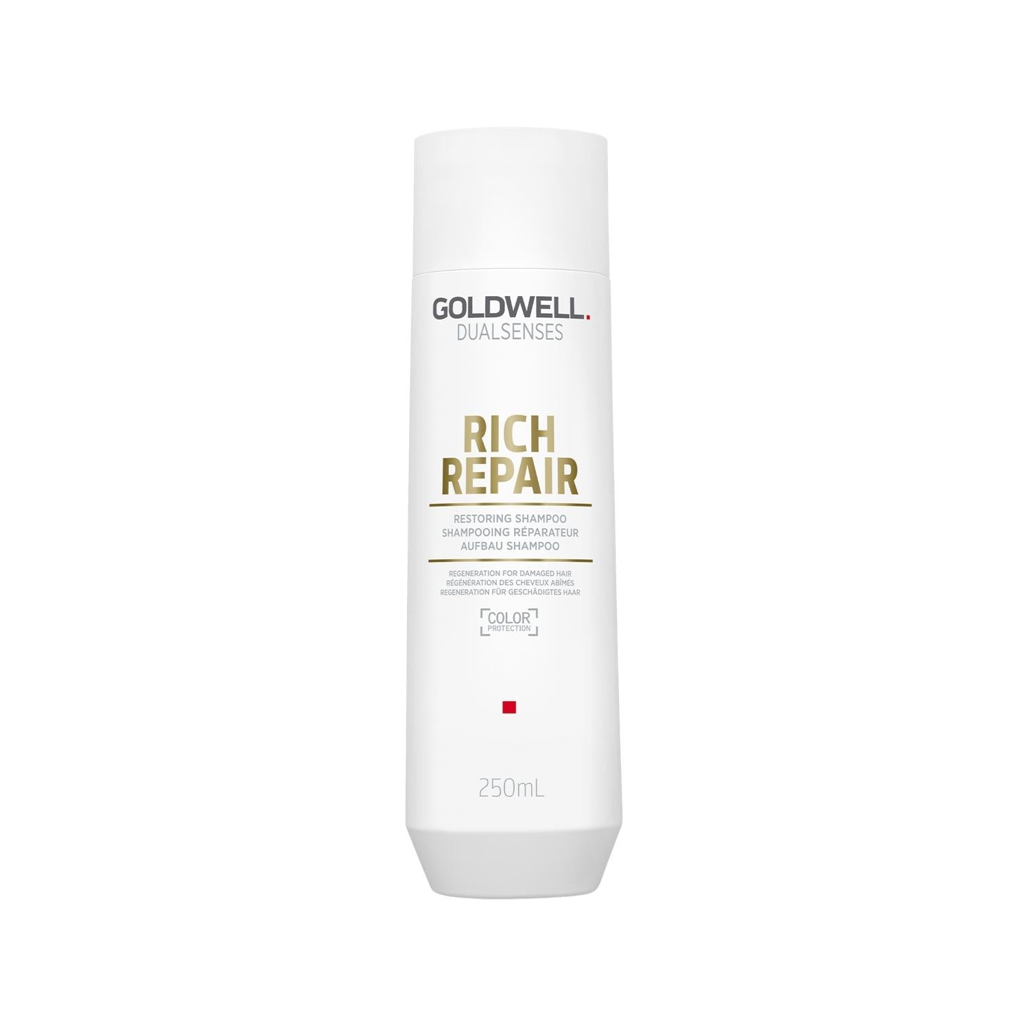 Goldwell Dualsenses Rich Repair Shampoo - Nourishing &amp; Repairing Hair Care for Damaged or Dry Hair, 250 ml Goldwell Rich Repair Shampoo for Damaged Hair Goldwell Dualsenses, Rich Repair Shampoo, Hair Repair, Nourishing Shampoo, 250 ml Shampoo, Hair Care, Damaged Hair, Dry Hair, Hair Nourishment, Hair Repair Shampoo, Moisturizing Shampoo, Hair Maintenance, Goldwell Shampoo, Dualsenses Rich Repair