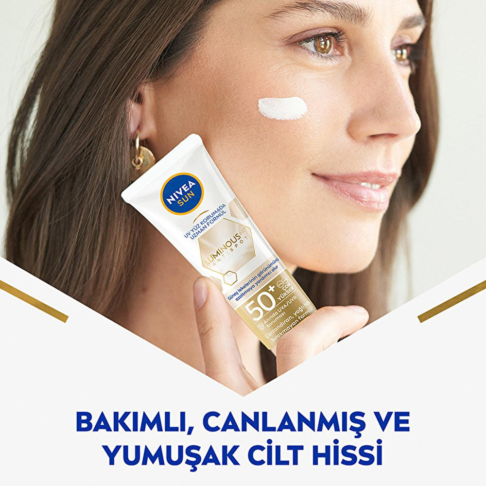 Nivea Sun Luminous630 SPF 50 Face Sunscreen: Reduce Dark Spots, Anti-Aging, Hyaluronic Acid - Daily Sun Protection Cream Nivea Sun Luminous630 SPF50: Dark Spot Correcting Face Sunscreen sunscreen face cream, SPF 50 sunscreen, dark spot sunscreen, hyaluronic acid sunscreen, anti-aging sunscreen, sun protection face cream, Nivea sunscreen, sunscreen for dark spots, face sunscreen for daily use, Luminous630 sunscreen, sunscreen, face cream, SPF 50, dark spots, hyaluronic acid, anti-aging, sun protection, Nivea