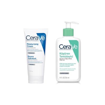 cerave moisturizing care set, cerave foaming cleanser 236ml, cerave moisturizing cream 177ml Cerave Moisturizing Care Set - Ideal for Dry and Sensitive Skin | 236ml + 177ml Cerave Moisturizing Care Set for Sensitive Skin moisturizing-care-set, cerave, dry-skin, sensitive-skin, skin-care, cleansing, hydration, ai-generated, facial-cleanser, moisturizer