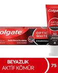 Colgate Optic White Charcoal Whitening Toothpaste: Remove Stains, Enamel Safe, Fresh Breath - For a Brighter, Whiter Smile! Colgate Optic White Charcoal: Whiter Teeth, Stain Removal whitening toothpaste, charcoal toothpaste, stain removal toothpaste, optic white toothpaste, enamel safe toothpaste, fresh breath toothpaste, teeth whitening, charcoal teeth whitening, surface stain removal, mint toothpaste, toothpaste, oral care, dental hygiene, brighter smile, whiter teeth, stain remover, active charcoal, mint